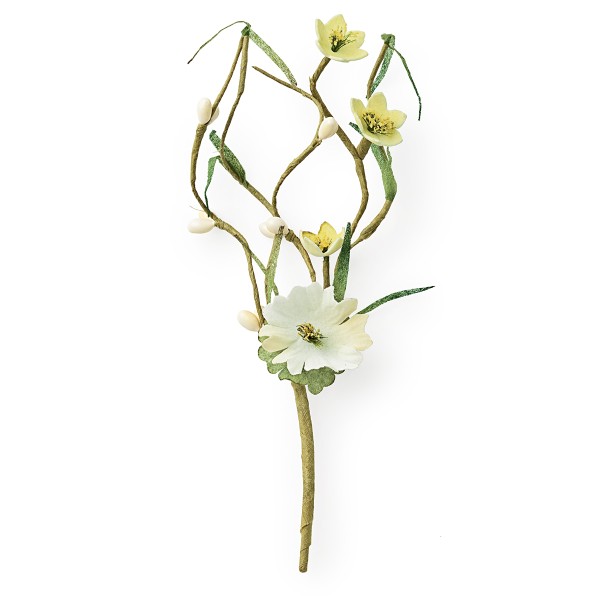Dekoratioin Blume PICK C/MARGHERITE AVORIO (H. 150 mm)