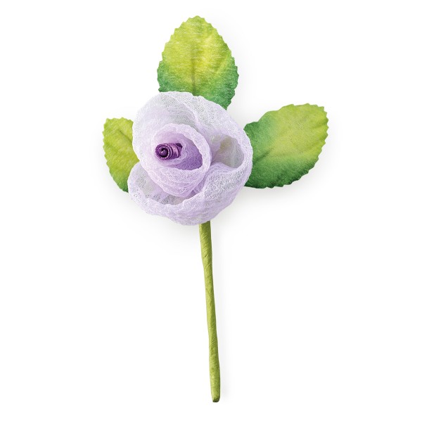Dekoration Blume PICK ROSA ORGANZA LILLA (H. 100 mm)
