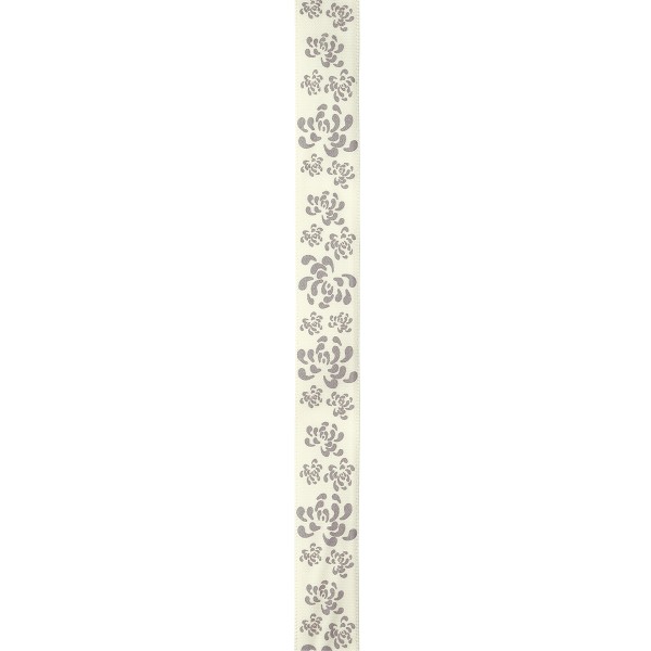 Geschenkband grau FIORI GRIGIO (15 mm x 50 m)
