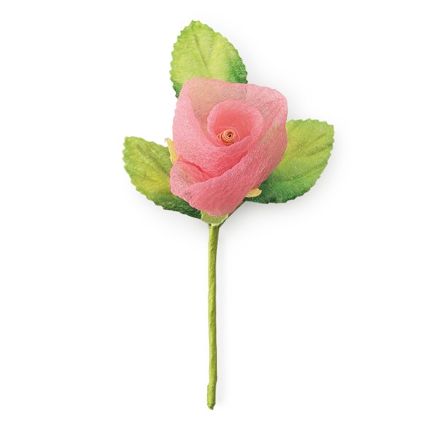 Dekoration Blume PICK ROSA ORGANZA ROSA (H. 100 mm)