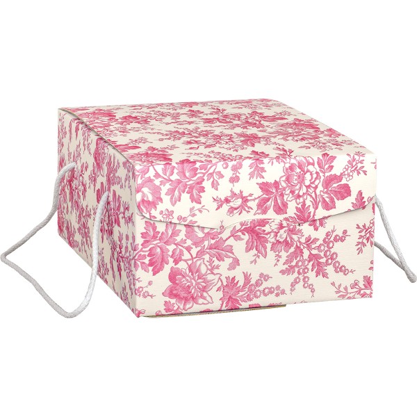 Geschenkkarton mit Kordel fuchsia (235x335x140 mm)