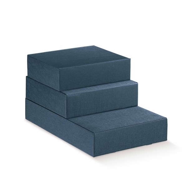 Weinkarton für 2 Flaschen liegend blau (340x185x90 mm)
