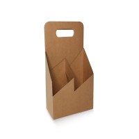 Flaschenträger für 2 Flaschen braun (150x75x300 mm) Flaschenträger für 2 Flaschen braun (150x75x300 mm)