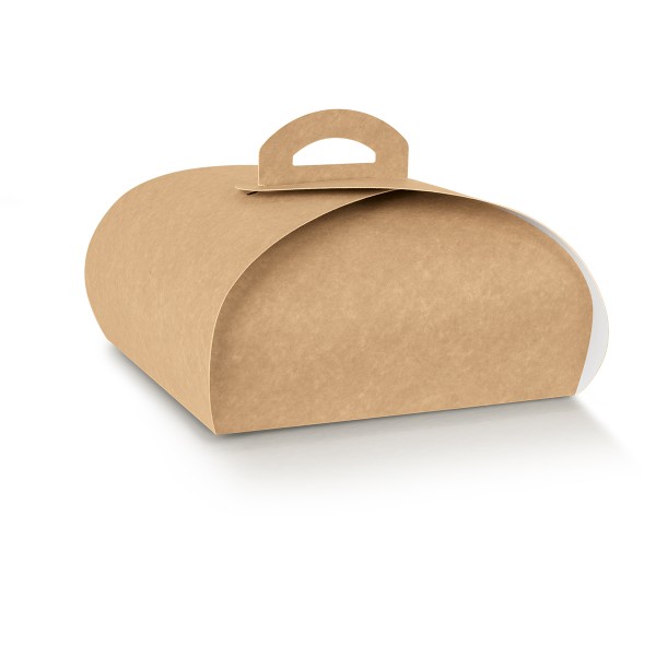 Tortenkarton SCATOLA TORTA AUTOMONTANTE braun (230x230x70 mm)