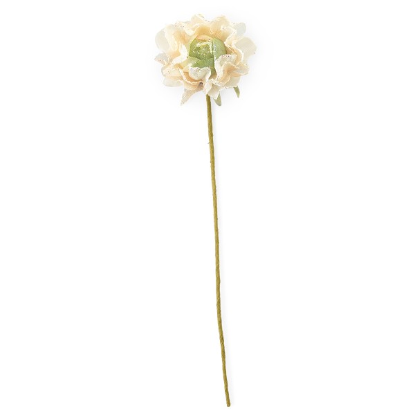 Dekoration Blume PICK ROSA BICOLOR GLITT.VERDE (Ø40 mm)