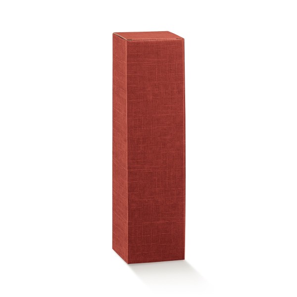 Flaschenkarton für 1 Flasche stehend bordeaux (115x115x430 mm)