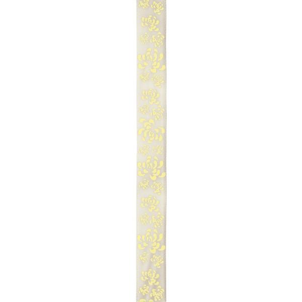 Geschenkband perlgrau FIORI GRIGIO PERLA (15 mm x 50 m)