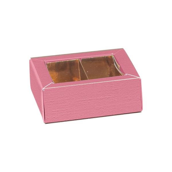 Pralinenschachtel mit Schiebedeckel fuchsia (60x50x30 mm)