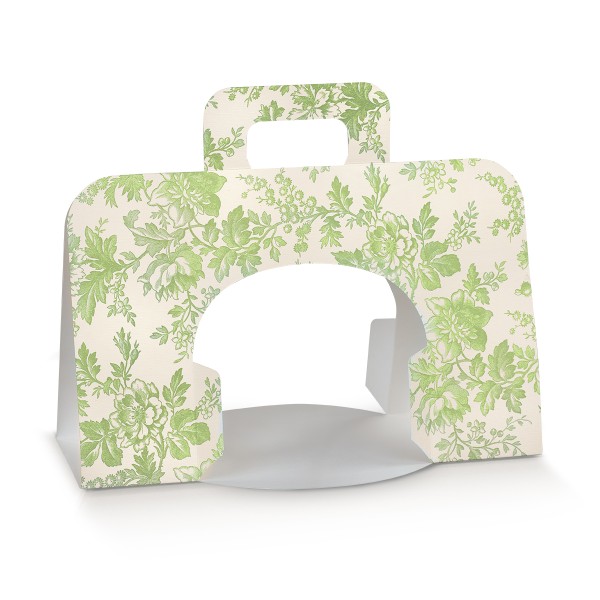Tragekarton für Panettone STRIP grün (265x190x215 mm)