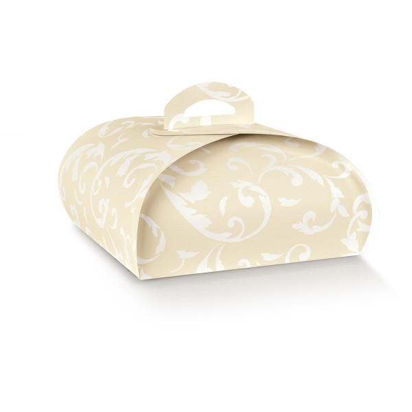 Tortenkarton SCATOLA TORTA AUTOMONTANTE elfenbeinfarben (210x210x70 mm)