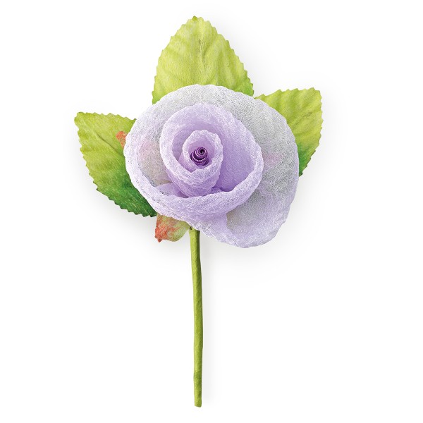 Dekoration Blume PICK ROSA ORGANZA LILLA (H. 120 mm)