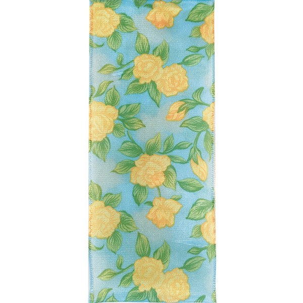 Geschenkband gelb rose ROSE GIALLE (63 mm x 25 m)