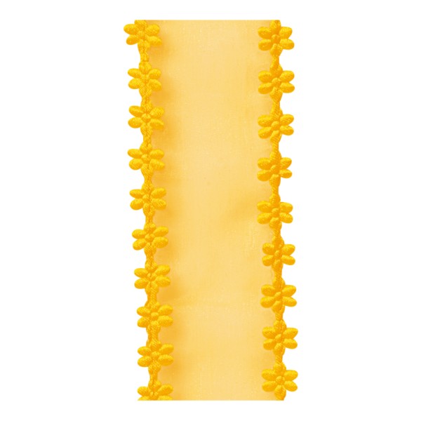 Geschenkband gelb ORGANZA FIORI GIALLO (30 mm x 25 m)