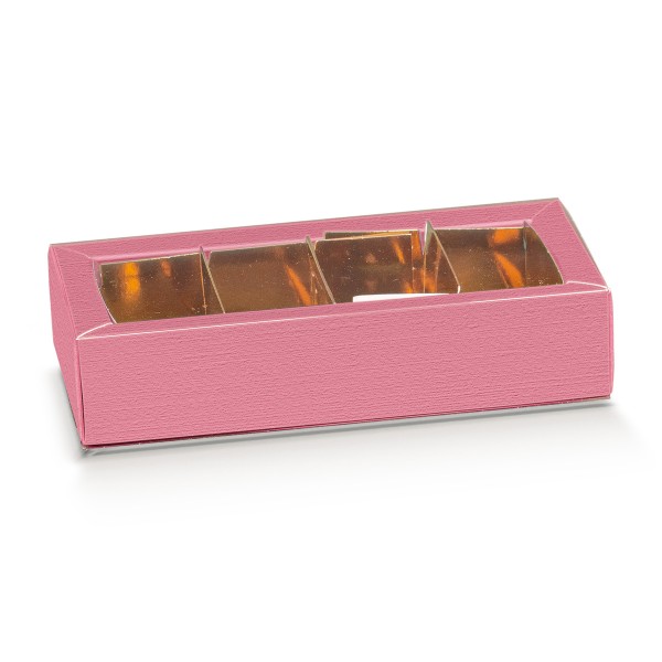 Pralinenschachtel mit Schiebedeckel fuchsia (120x50x30 mm)