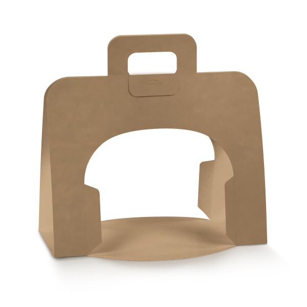 Tragekarton für Panettone STRIP braun (265x190x215 mm)