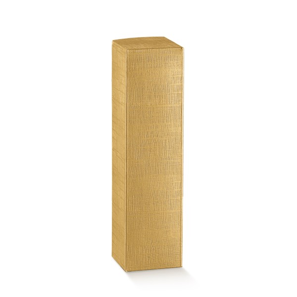 Flaschenkarton für 1 Flasche stehend goldfarben (115x115x430 mm)