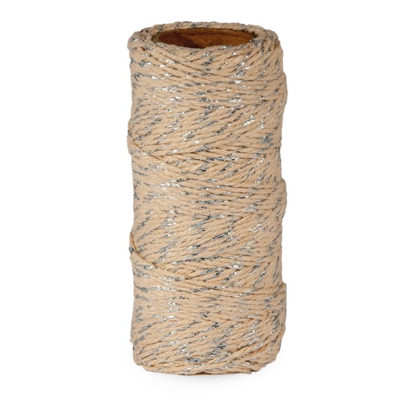 Geschenkband silber COTONE BICOLOR (2 mm x 100 m)