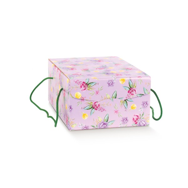 Geschenkkarton mit Kordel lila (235x335x140 mm)