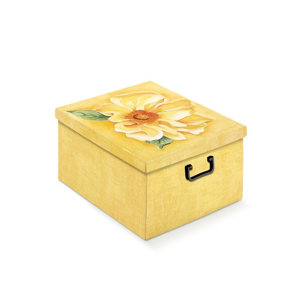 Ordnungsbox mit Plastikgriff gelb (340x500x250 mm)