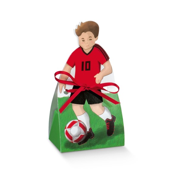 Schachtel Fussballspieler CALCIATORE mehrfarbig (60x40x120 mm)